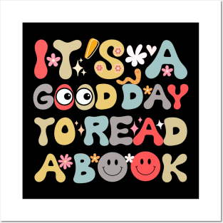 It's a Good Day to Read a Book funny groovy Posters and Art